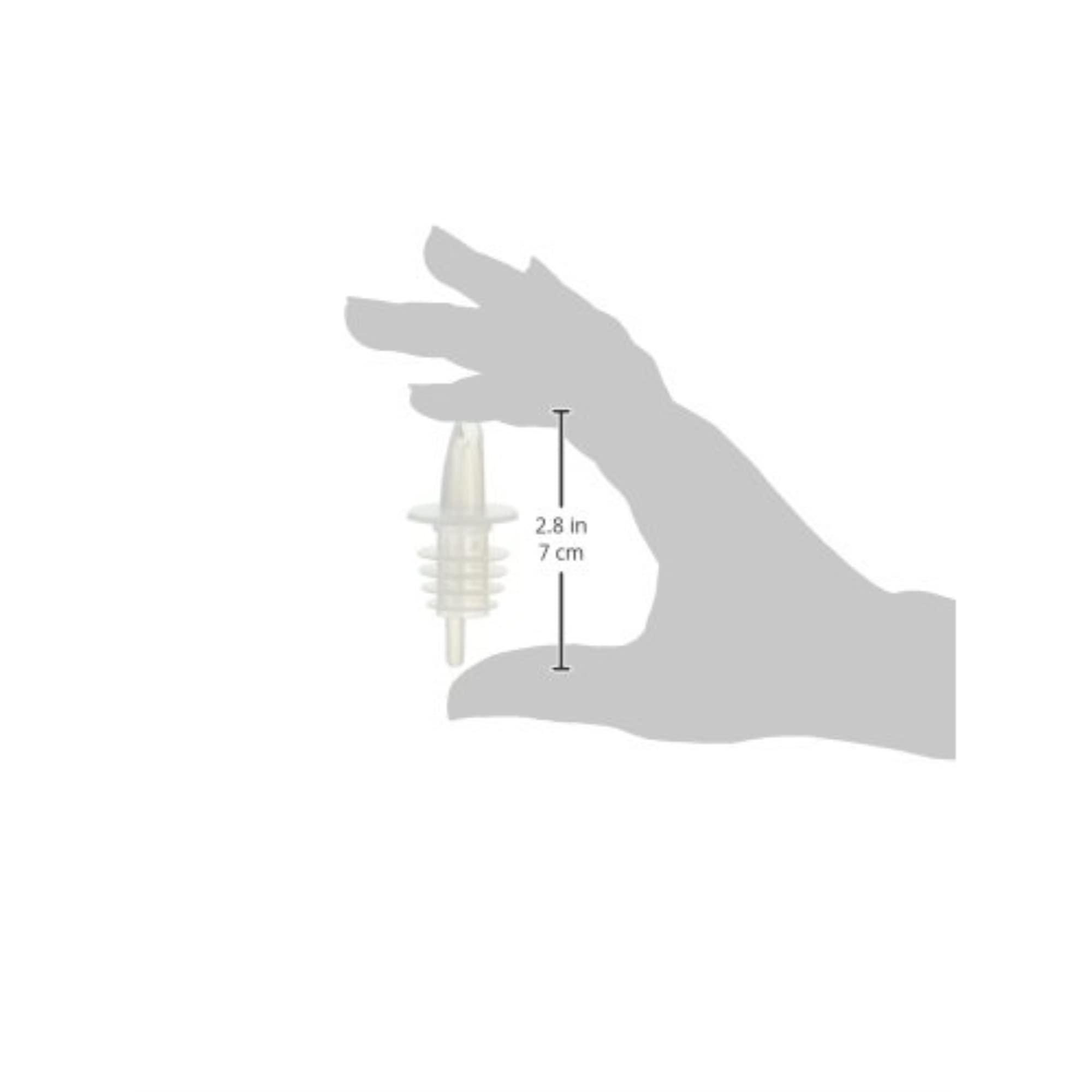 Winco Free Flow Pourers, Clear - 12 Pieces, Medium