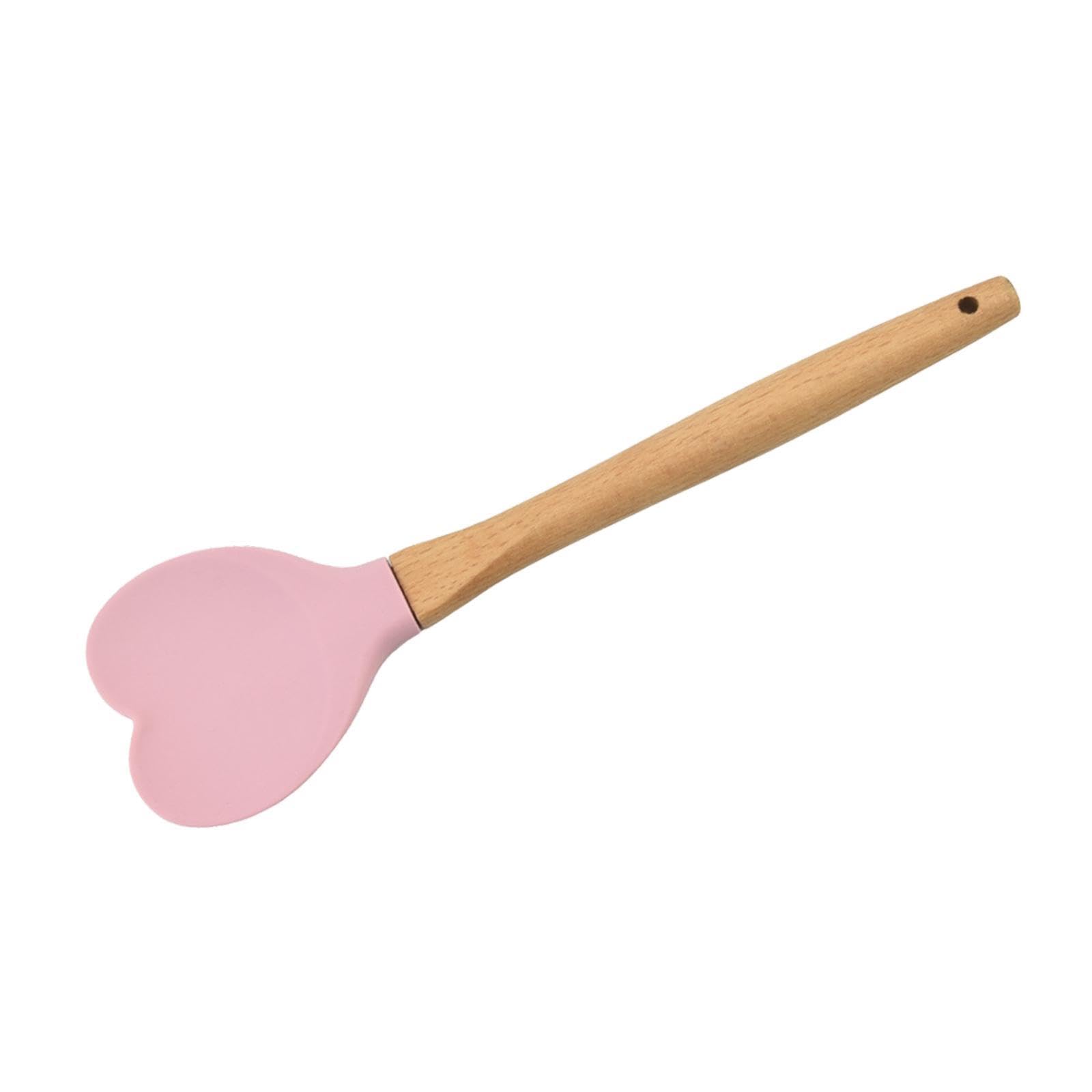Merishopp Silicone Spatula Easy Clean Kitchen Utensil Spoon For Baking Cooking Kitchen Pink| Cooking Utensils | Kitchen Tools Se