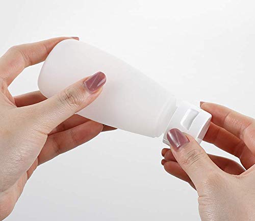 ericotry 6pcs Clear Plastic Cosmetic Tubes 150ml Squeeze Bottles with Flip Cap - Travel Set for Makeup, Refillable Containers