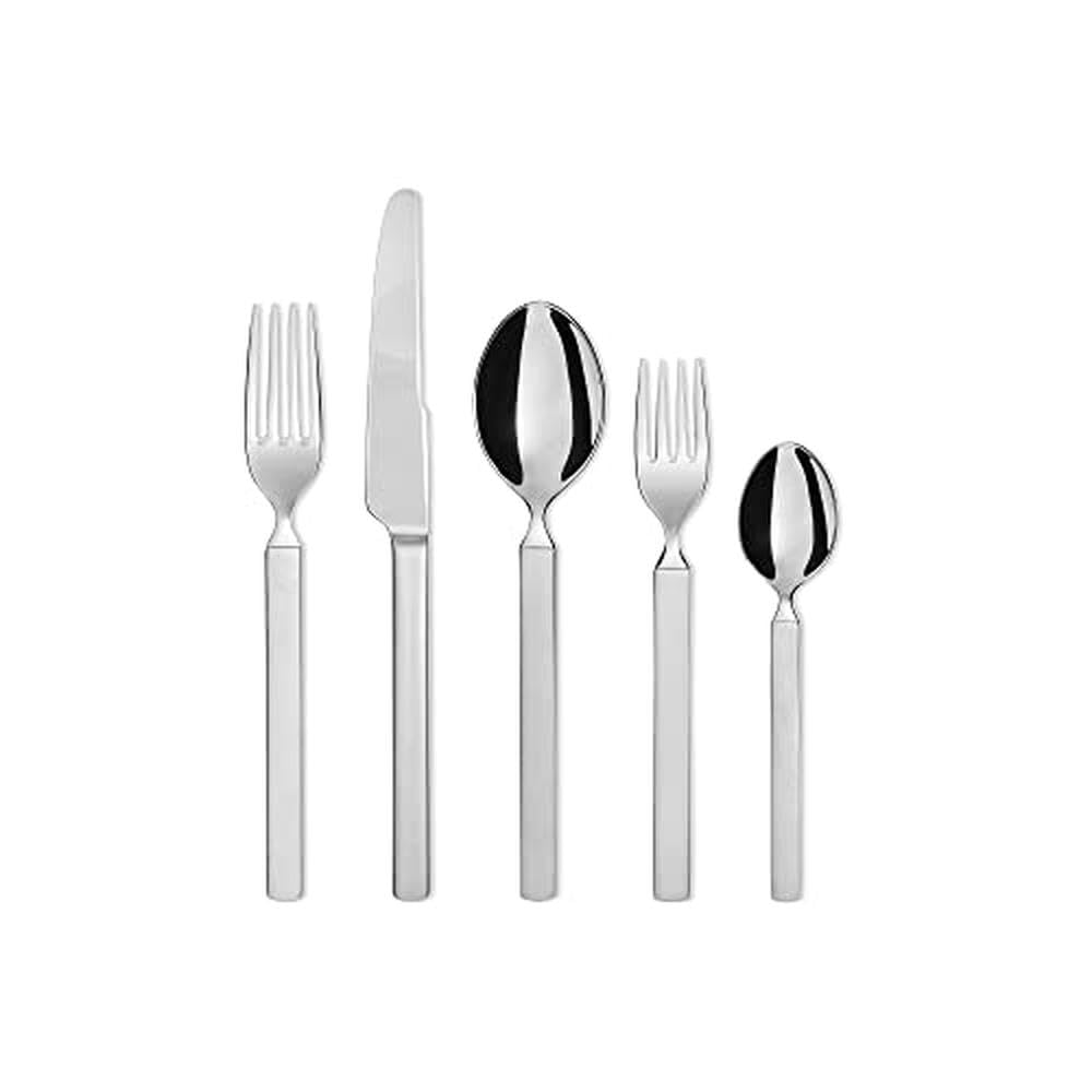 Alessi ''Dry'' 4-1/4-Inch Mocha Coffee Spoon With Satin Handle, Set Of 6