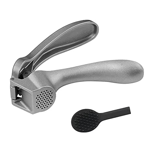 Garlic Press, Garlic Mincer Easy-Squeeze Ergonomic Handle, Rust Proof, No Need To Peel, Professional Ginger Press & Garlic Crush