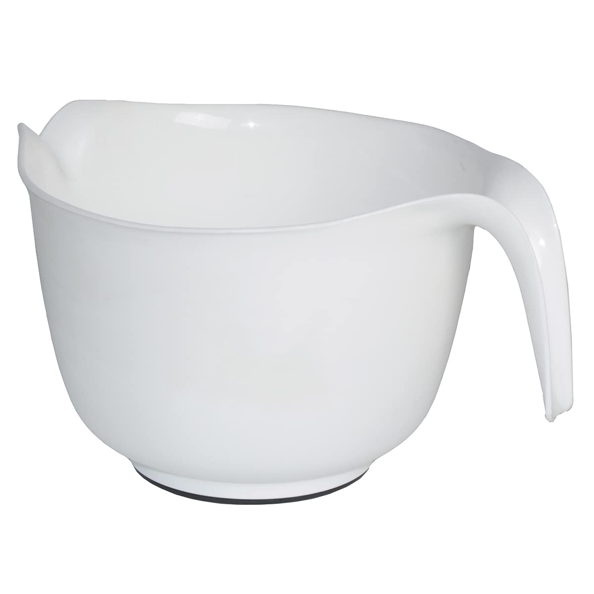Glad Mixing Bowl With Handle - 3 Quart | Heavy Duty Plastic With Pour Spout And Non-Slip Base | Dishwasher Safe Kitchen Supplies