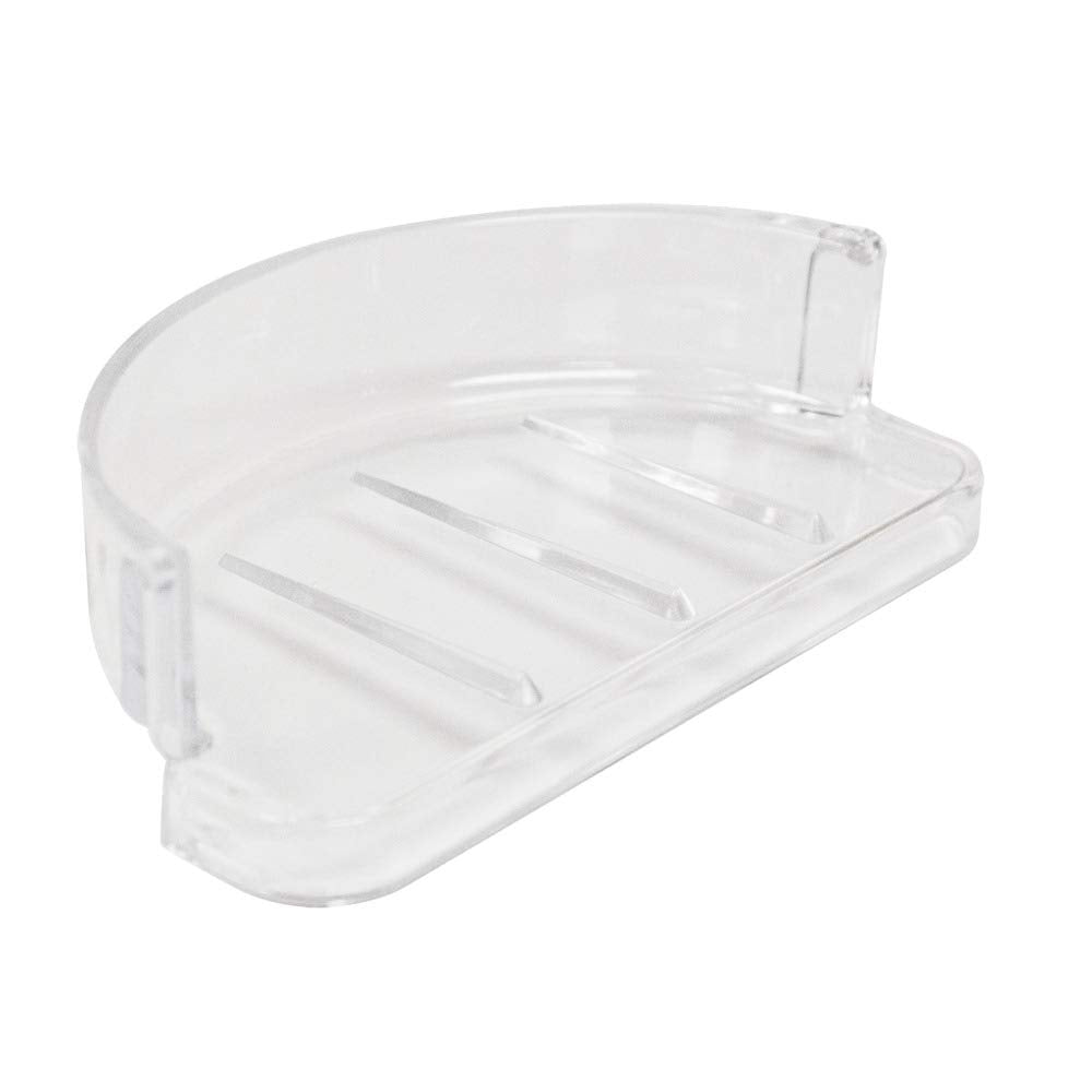 EZ-FLO Clear Plastic Soap Dish, Model 15204, Bathroom Replacement Accessory, Durable Design