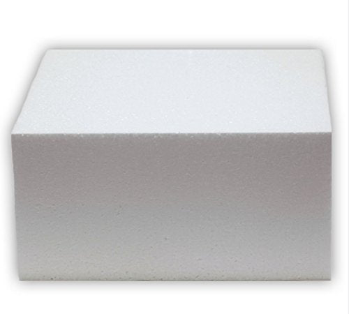 Oasis Supply Dummy Square Cake, 12 x 12 x 4, White