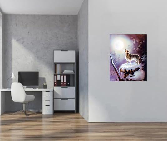 Warrior 'S Wolf Song Native American Wall Decor Art Print Poster Picture (16X20)