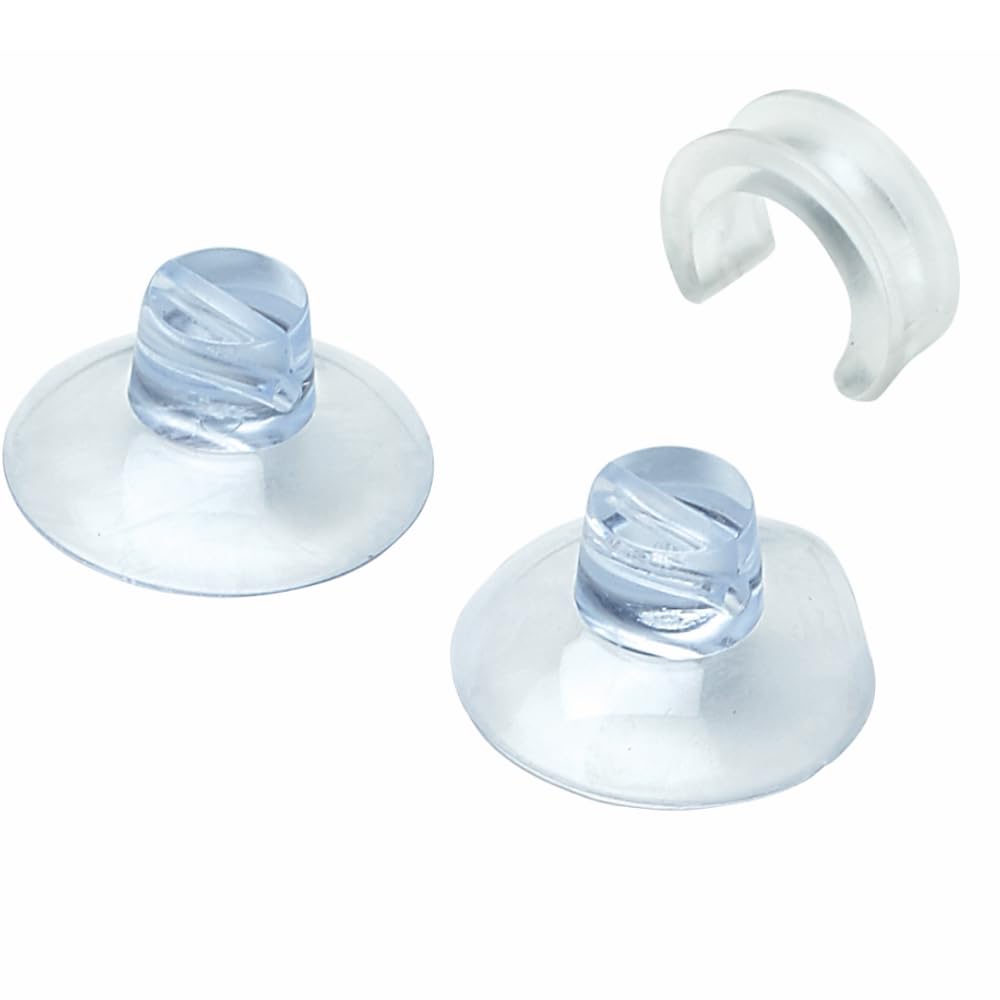 Better Houseware Shower Caddy Connectors Suction Cups - Professional Strength Large Suction Cups for Bathroom - 2-Piece Set - Easy to Attach & Transparent - Multipurpose Design