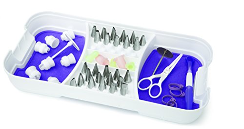 Wilton Decorator Preferred Cake Decorating Tool Caddy - White/Purple, Model 409-3077, Essential for Cake Decorating