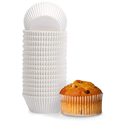 Happy Sales Giant Baking Muffin Cups Liner, White, Pack Of 1000, 375Ax 275A X 2A