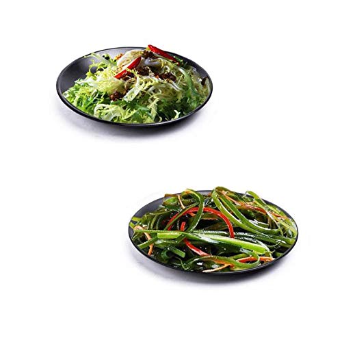 Mbb Set Of 3 Black 6 Inch Melamine Ware Dinner Plates Appetizer Dishes Dinnerware