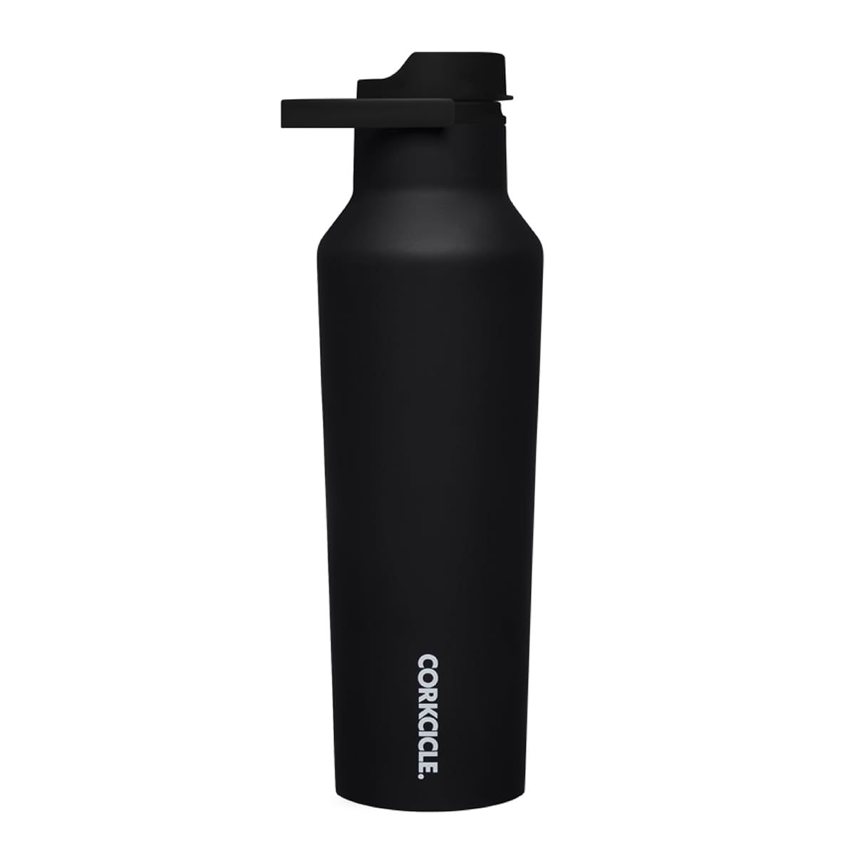 Corkcicle Sport Canteen Insulated Tumbler, Matte Black, 20 Oz - Reusable Water Bottle Keeps Beverages Cold For 25 Hours & Hot 12