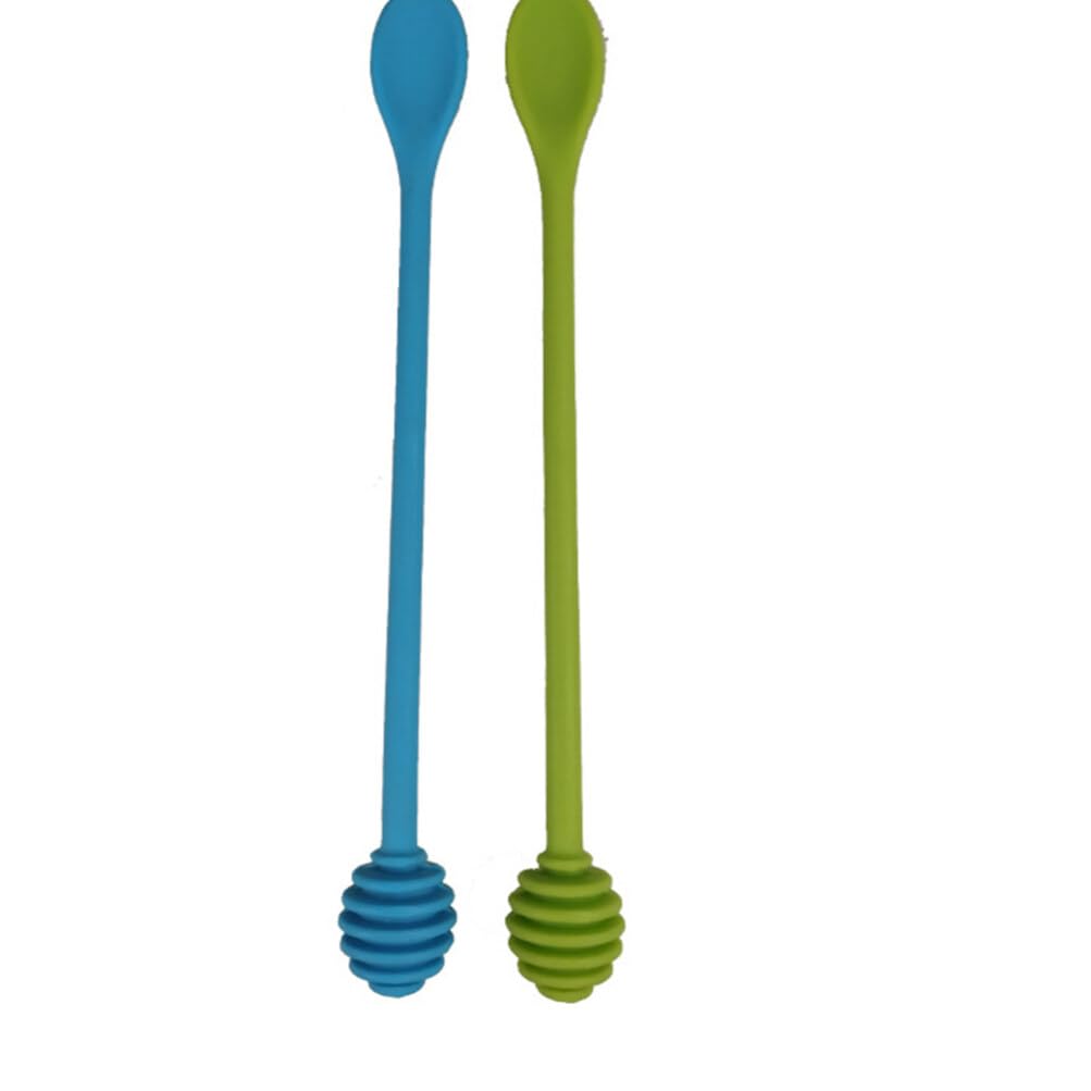 Alipis Syrup Dipper Honey Dipper Stick Silicone 2Pcs Syrup Dipper Stick Honey Mixing Stirrer Spoon Silicone Mixing Spoon For Hon