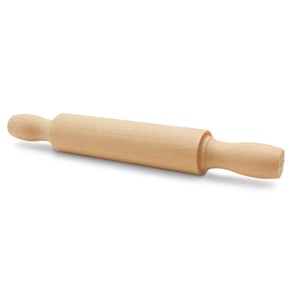 Wooden Mini Rolling Pin, 5 Inches Long, Pack Of 6, Great For In The Kitchen, Play-Doh, Crafting And Imaginative Play, By Woodpec