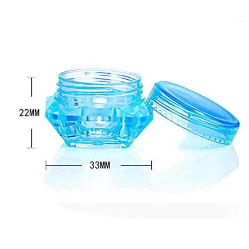 100Pcs Purple Refillable Empty Diy Cosmetic Pot Jars Case Diamond-Shape Sample Bottles Vials Container For Eye Shadow Nails Powd
