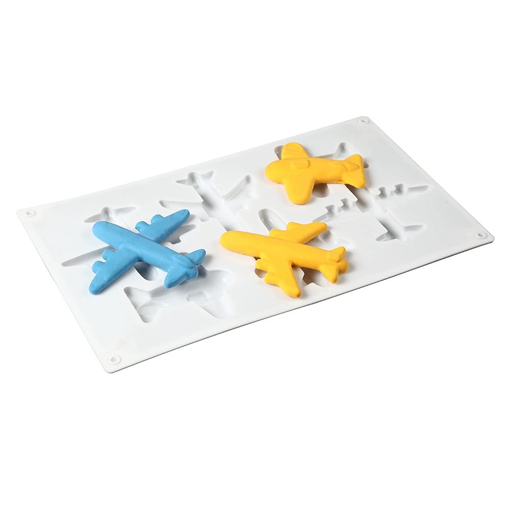 Airplane Silicone Mold Diy Party Cupcake Topper Fondant Cake Decorating Tools Candy Clay Chocolate Gumpaste Molds 1Pcs