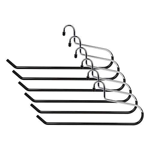 Blanket Hangers Set Of 6 Heavy Duty Stainless Steel Hanger With Black Vinyl Nonslip Coating - Great For Closet Storage Of Quilts