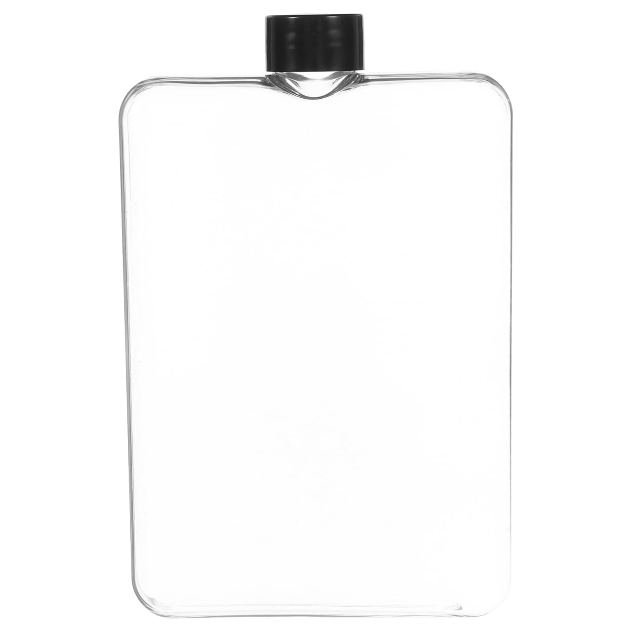 Luxshiny Flat Water Bottle Transparent Petg Pp Sports Water Bottle for Gym Camping Hiking Travel Slim Portable for Outdoor Sport