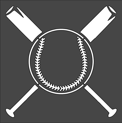 Kachi Pencil Art & Craft Layering Stencil, Ball & Bats Baseball Crafts, Arts, Scrapbooking  Painting On The Wall, Wood, Glass A