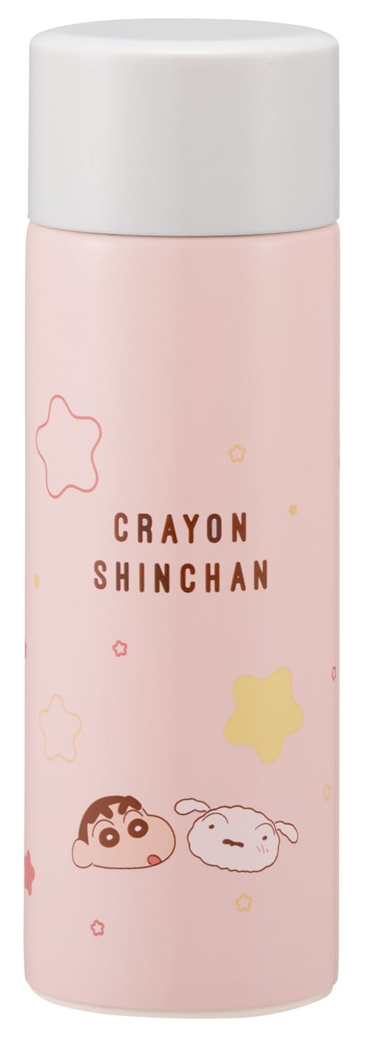Skater  Mini Stainless Steel Water Bottle Mobile Phone Bottle 120ml Small Capacity Keep Warm Vacuum Double Wall Crayon Shincha