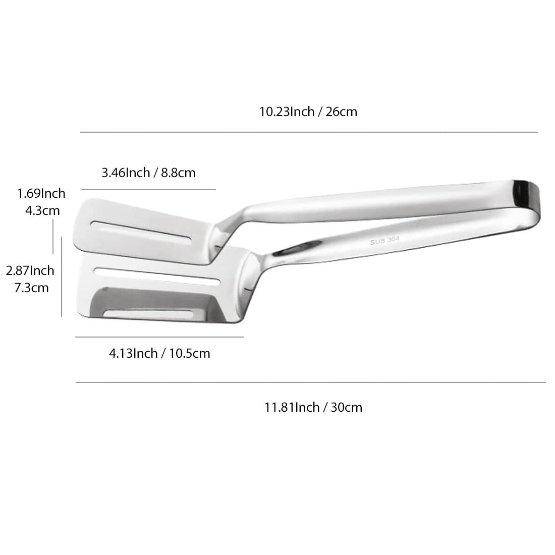 10 Inch Stainless Steel Double Sided Steak Clamps Cooking Tong Multifunctional Food Flipping Spatula Tongs Clip For Beefsteak Br