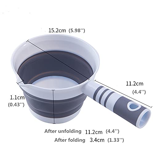 Xbldmjy Collapsible Water Dipper,Folding Water Ladle,Collapsible Water Scoop,Foldable Spoon, Used In Kitchen, Garden, Bathroom.(