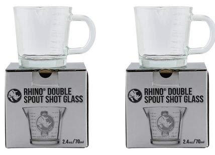 Brewglobal Rhinoware Shot Glass - Double - 2- Count