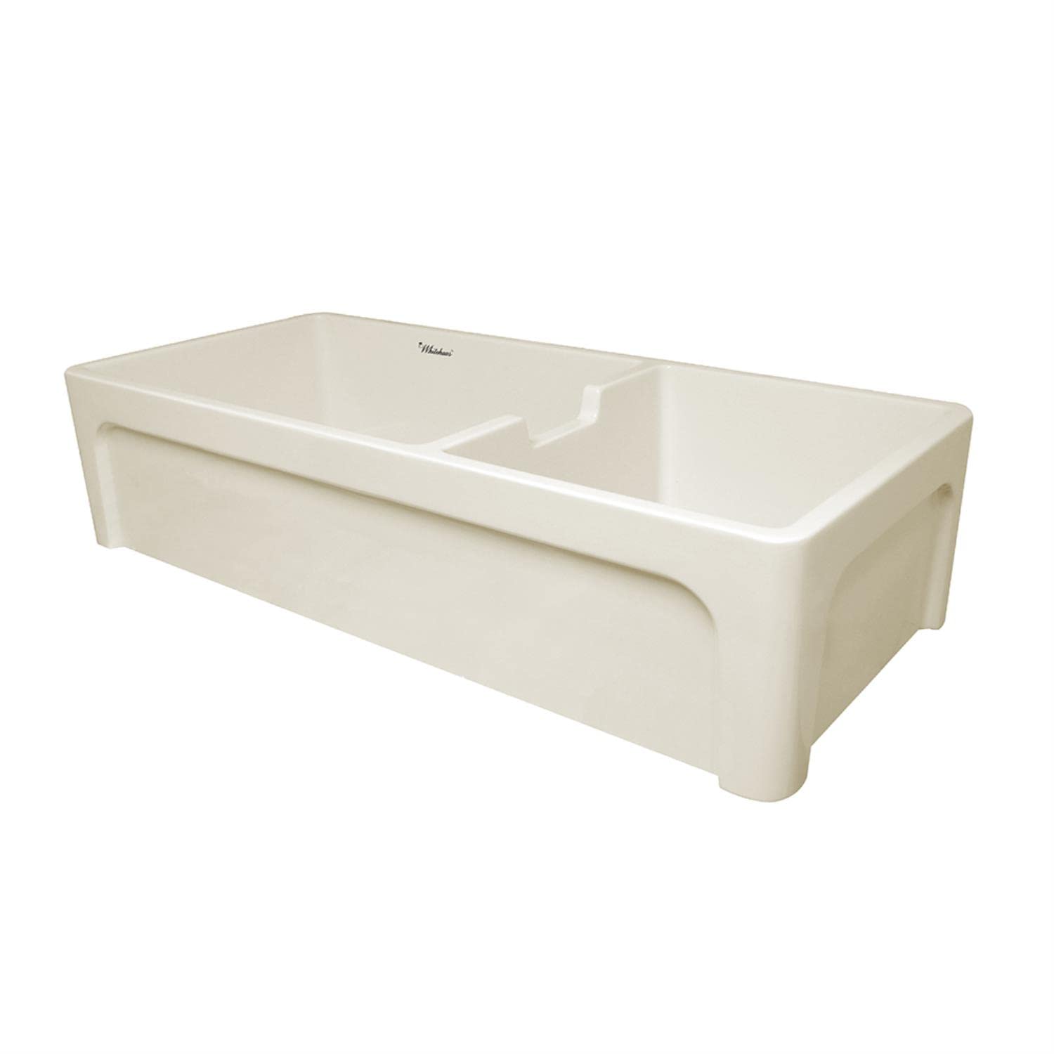 Whitehaus Collection Whqdb5542-Biscuit Glencove, Kitchen, Front Apron, Fireclay Sink, Extra Large, Biscuit