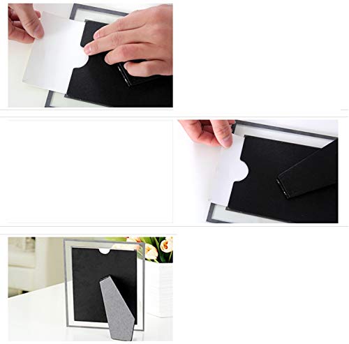 Cq acrylic 5x7 Glass Picture Frame,Silver Mirrored for Photo Display Stand on Tabletop,Pack of 2