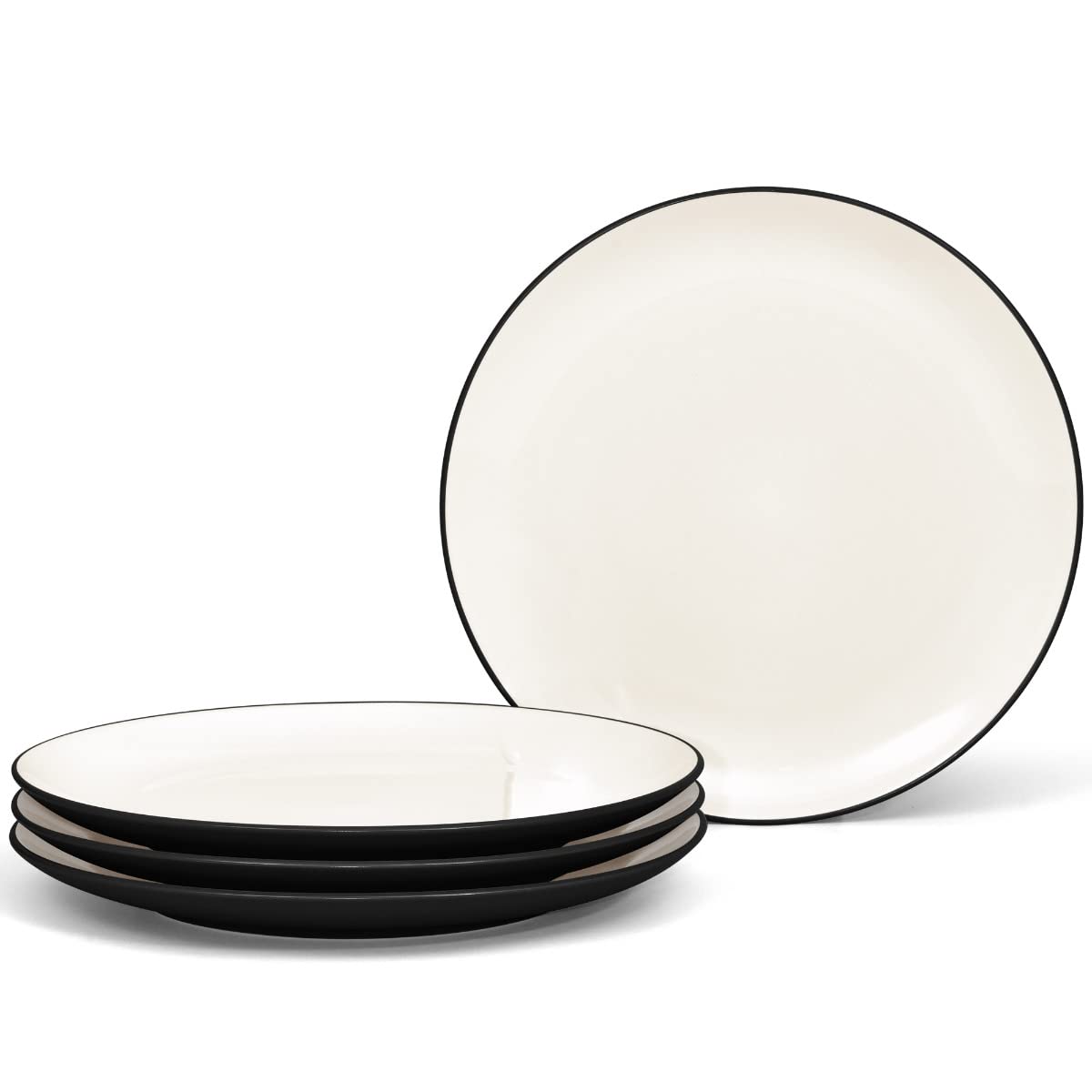 Noritake Colorwave Graphite Set of 4 Coupe Dinner Plates, 10-1/2