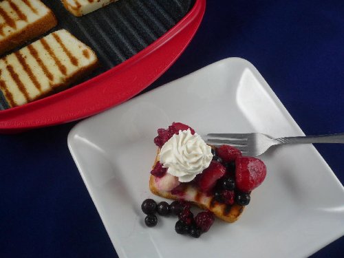 Microhearth Cookware Set (Everyday Pan Combo & Grill Pan) For Microwave Oven, Red