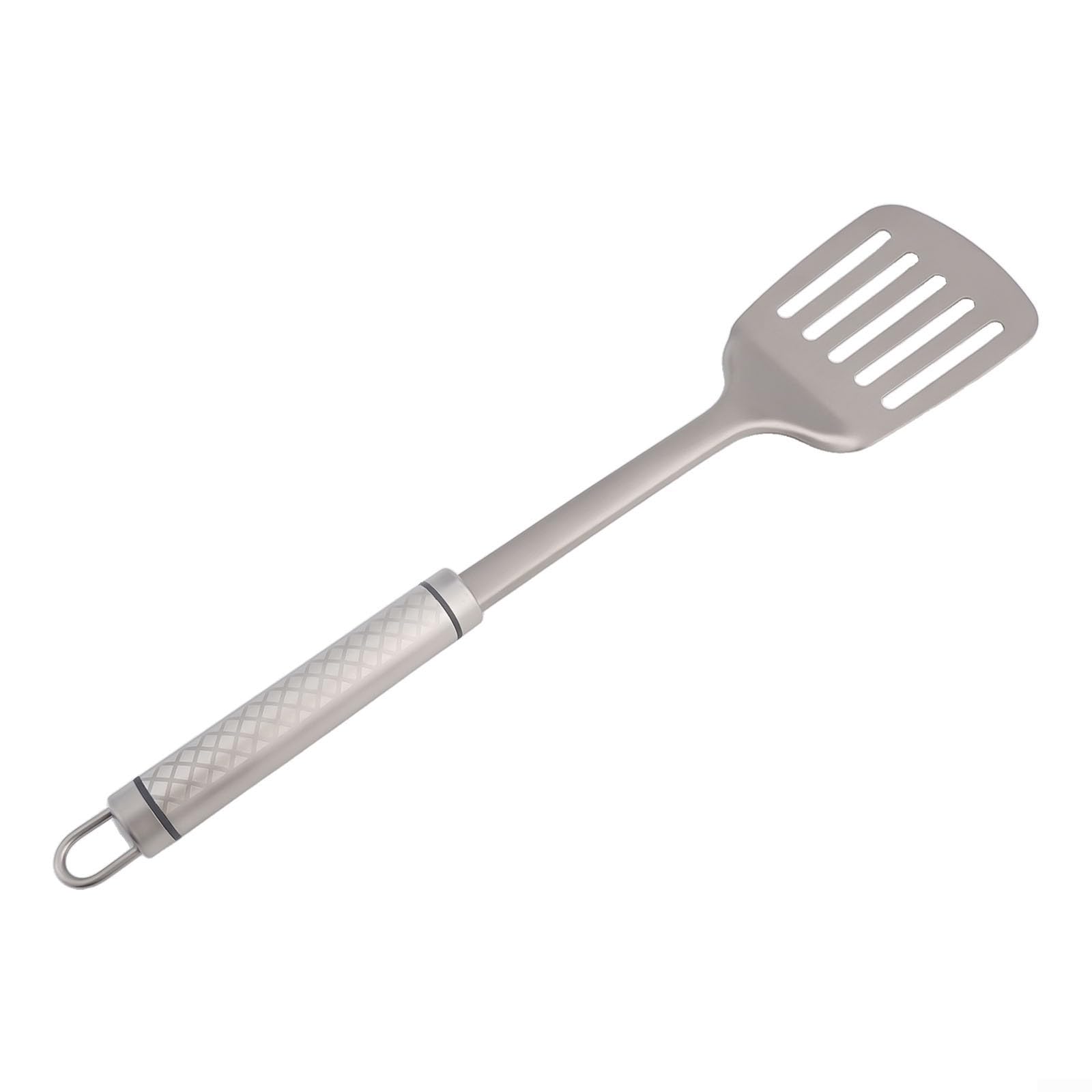 Titanium Spatula, Ultralight Slotted with NonSlip Handle, Pure Ti Camping Cooking Utensil for Outdoor Picnic BBQ and Home Use