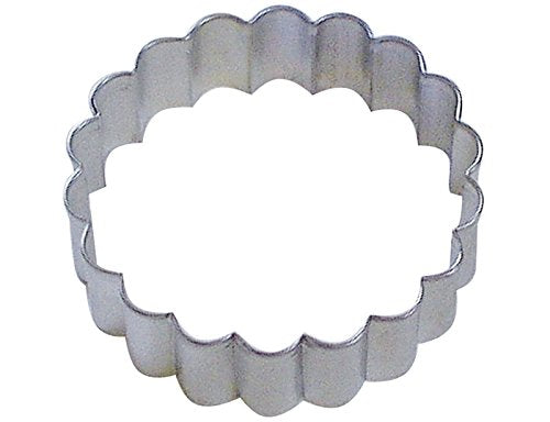R&M Fluted Round 3.5'' Cookie Cutter In Durable, Economical, Tinplated Steel