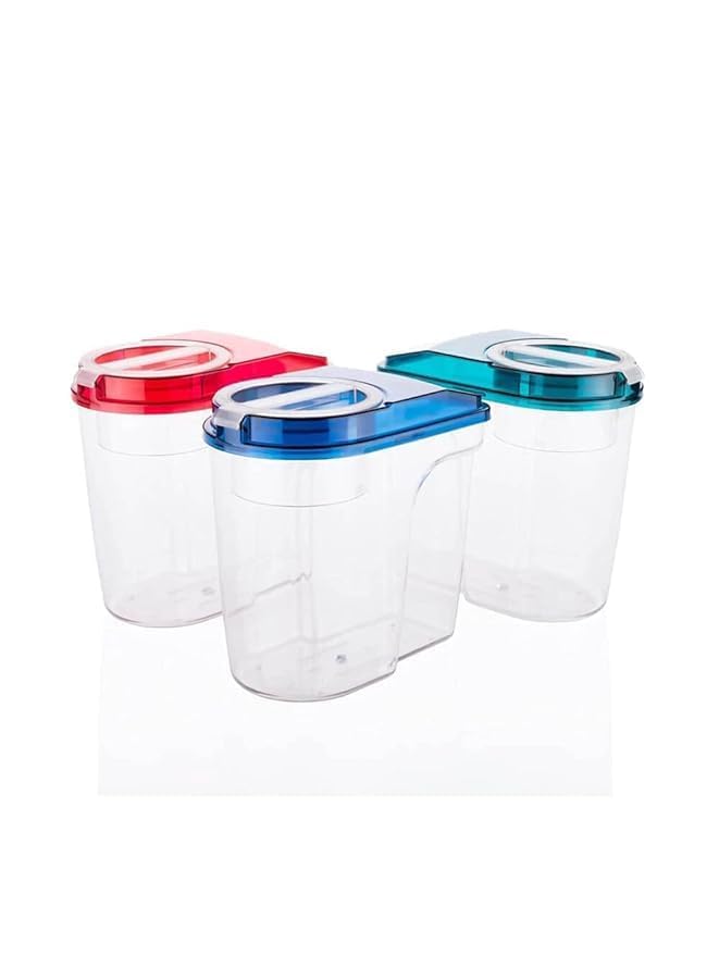 Mkv Mart Dastav Free Flow Cereal Dispenser & Food Storage Jar For Kitchen | 1500Ml Storage Container | Durable, SpaceSaving, Ea