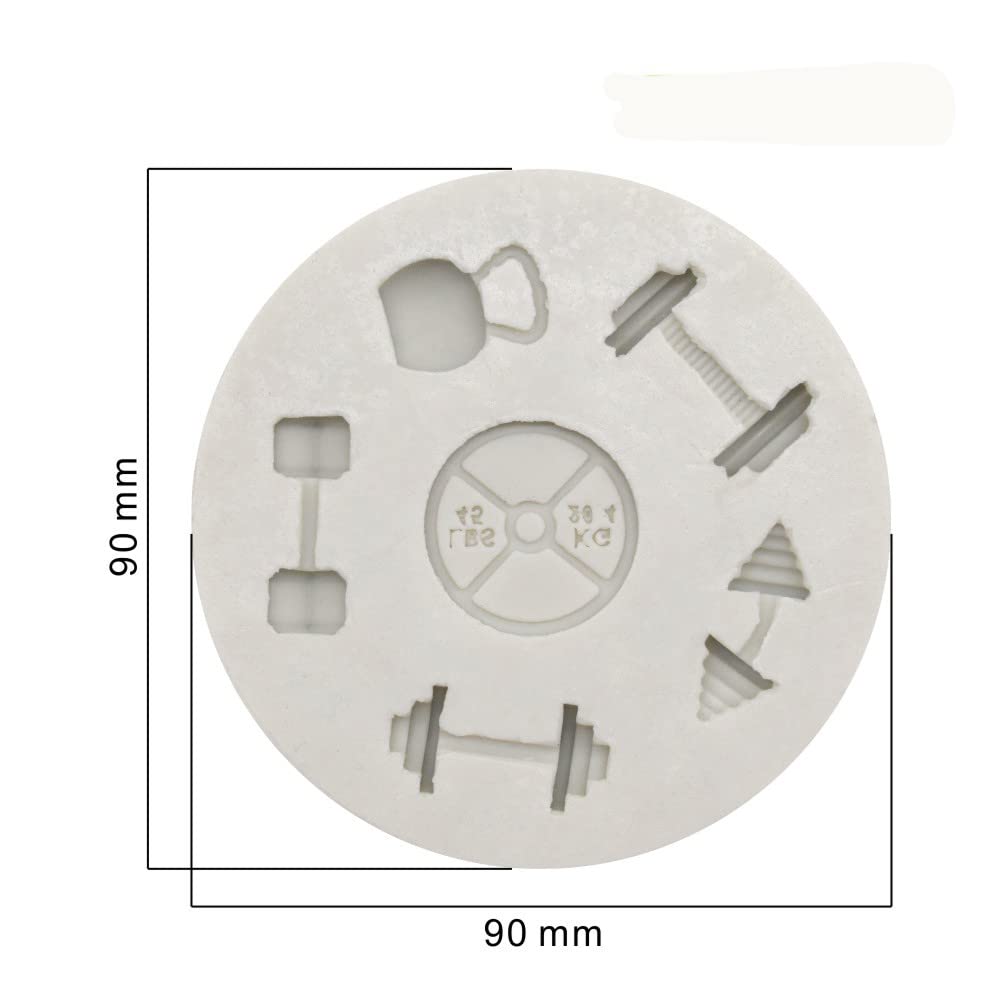 Mini Fitness Workout Equipment Dumbbell Weightlifting Silicone Molds For Fondant Candy Making Chocolate Mold Desserts Ice Cube G