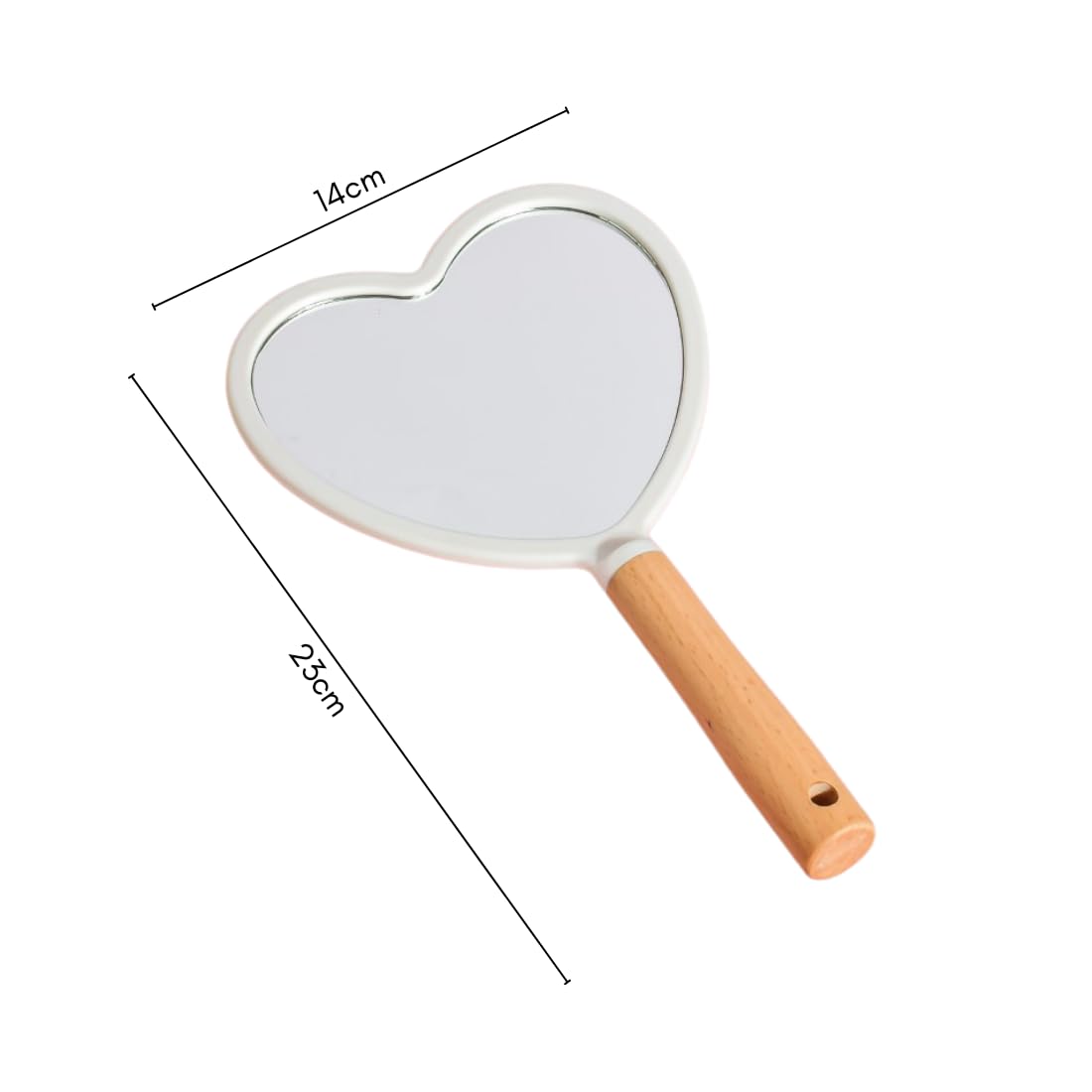 Nestasia Love Heart Hand Mirror | Lightweight And Adorable Vanity Mirror For Makeup And Touch-Ups On The Go | Crystal-Clear Refl