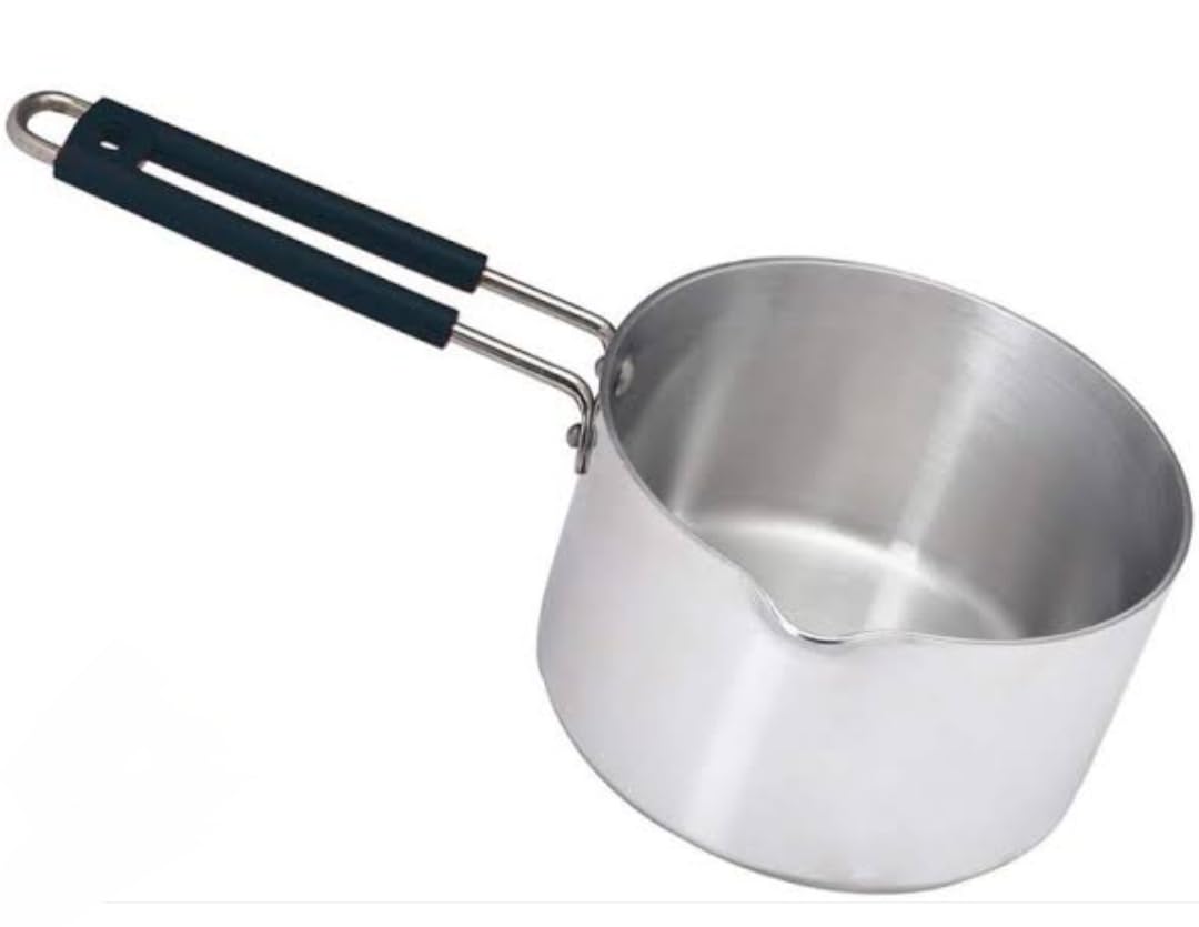 Aluminum Saucepan With Handle, 1.5 Litre, Food Grade Surface, Multipurpose Pan For Tea, Milk, Cooking