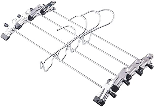 Tosnail 15 Pack Stackable Skirt Pants Clothes Hangers With Non-Slip Clips, Add-On Hangers, Cascading Hangers Space Saving Closet