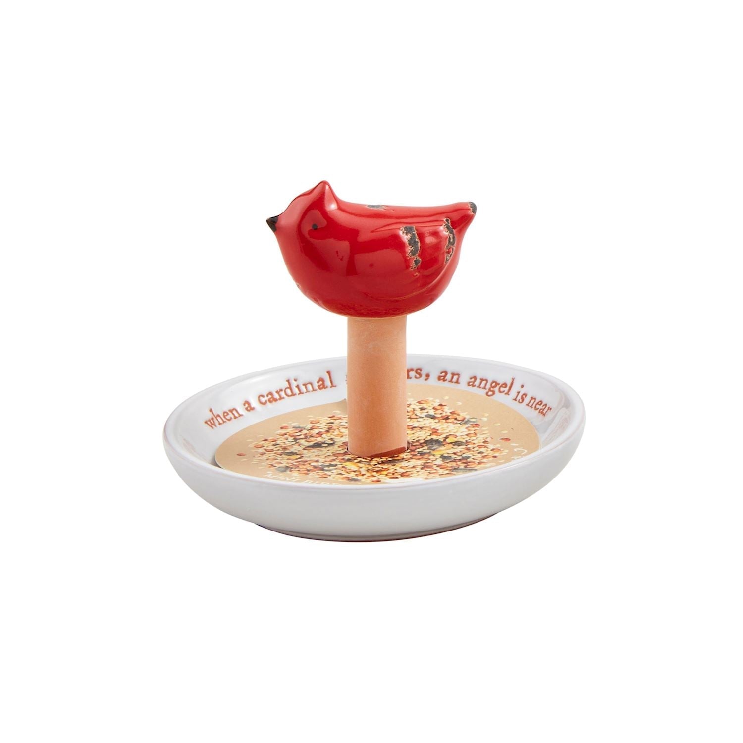 Glazed Terracotta Mini Bird Feeders | Angel, Cardinal, Bluebird