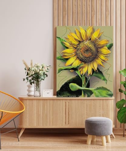 Sunflower Flower Floral Wall Decor Art Print Poster (16X20)