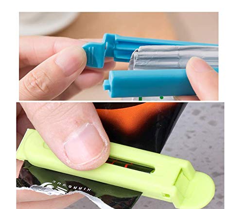 Hllmx 12 Pcs Plastic Sealing Clip, Fresh-Keeping Clip, Packing Bag Clip, Sealing Clip, Food Bag Clip, Storage Clip, Suitable For