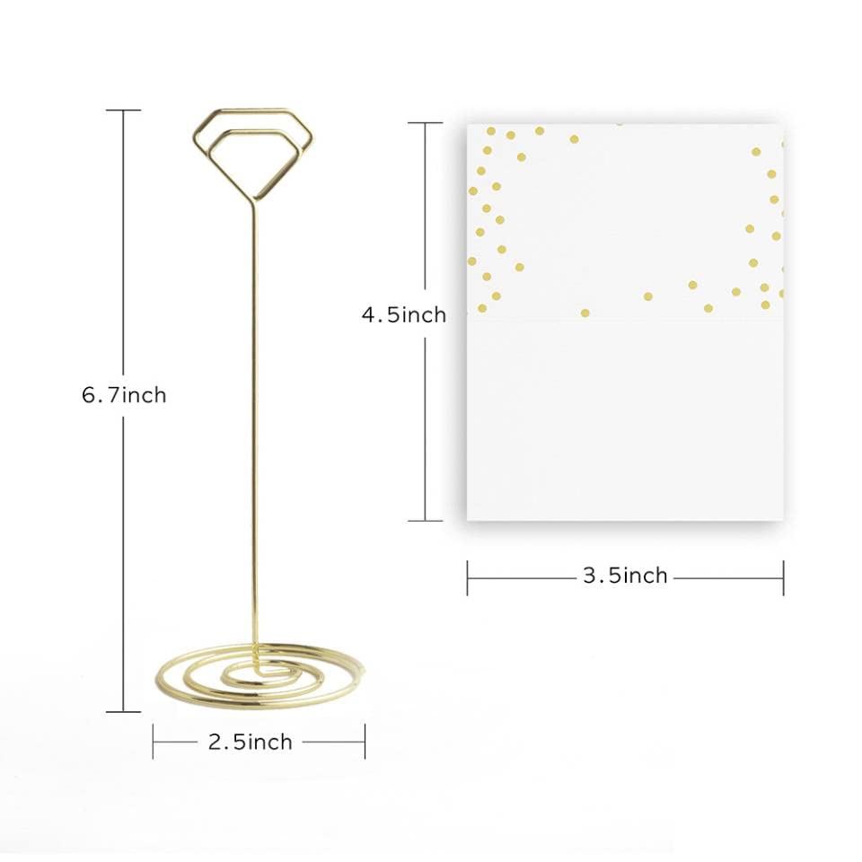 Wettin 12Pcs Unique Table Number Holders With 14Pcs Place Cards, Place Card Holder, Table Card Holder, Table Number Stands, Pict