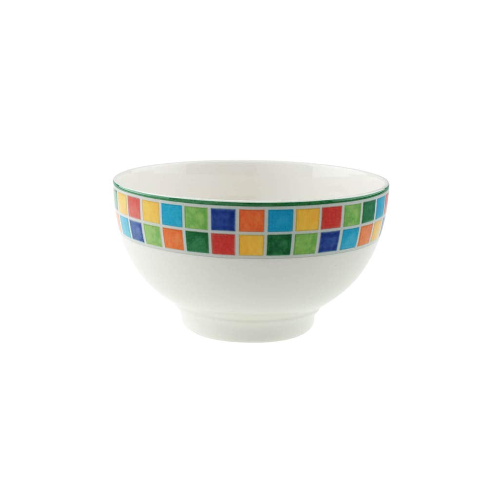 Villeroy & Boch Twist Alea Limone Rice Bowl, 25 Oz, Premium Porcelain, White/Yellow