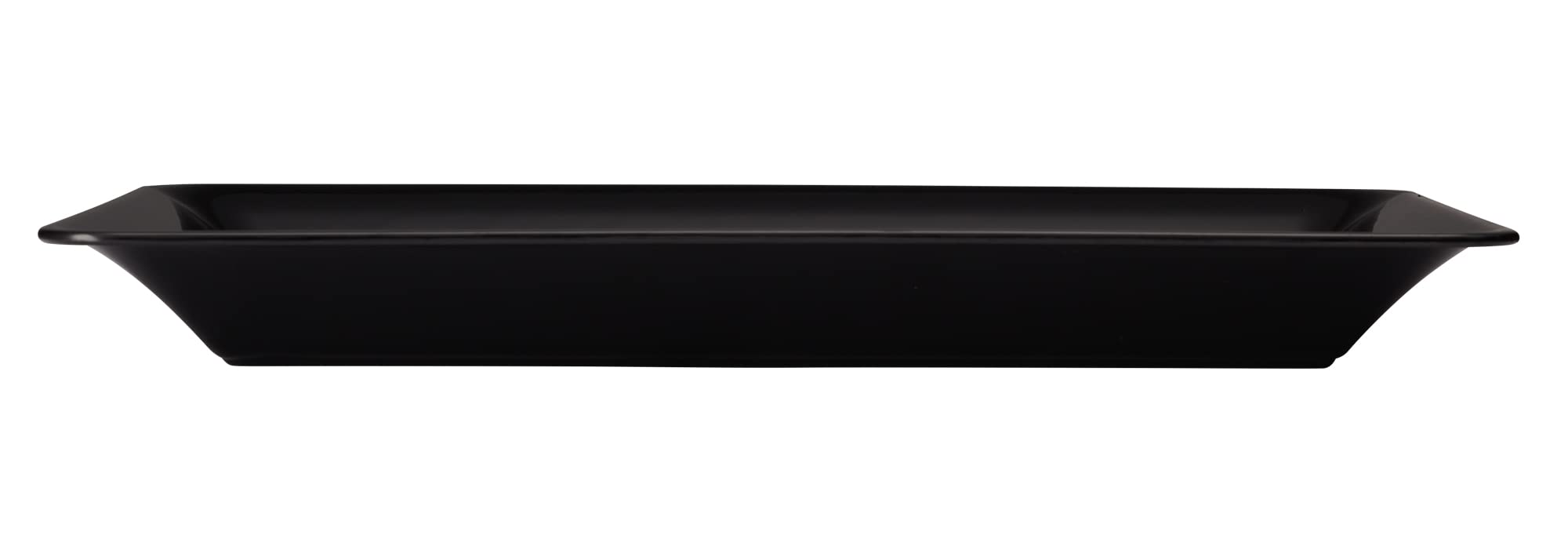 Plasticpro Plastic Serving Trays - Serving Platters Rectangle 10 X 14 Disposable Party Dish Black Pack Of 4