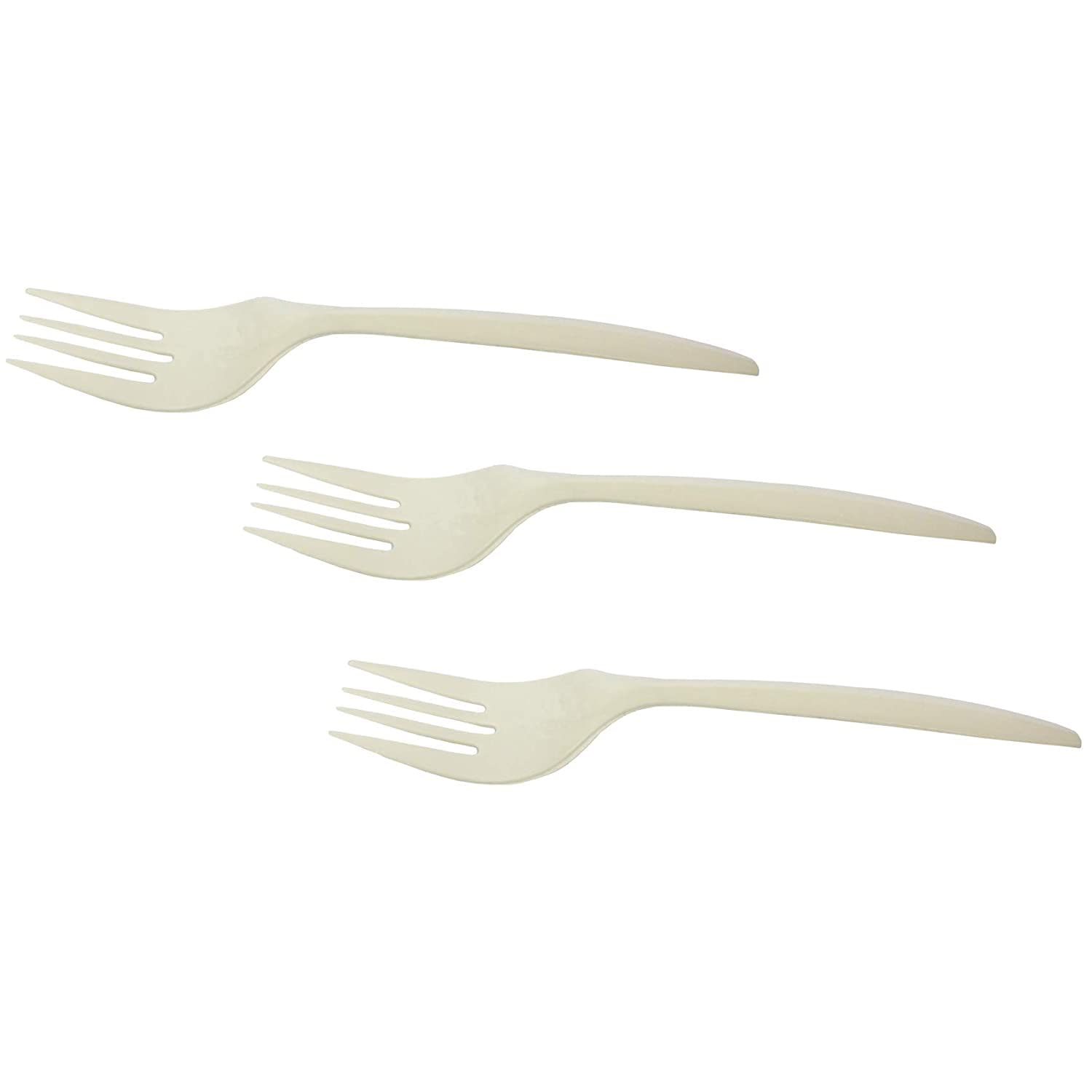 G1 Corn Starch Disposable Biodegradable Spoons and Forks (Forks, 160, G1CORNFK160)