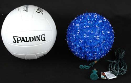 Novelty Lights 7.5in 100 Light Starlight Sphere, Blue, Large Ornament Ball Light, 5ft Hanging Cord with S Hook, 12ft Power Cord