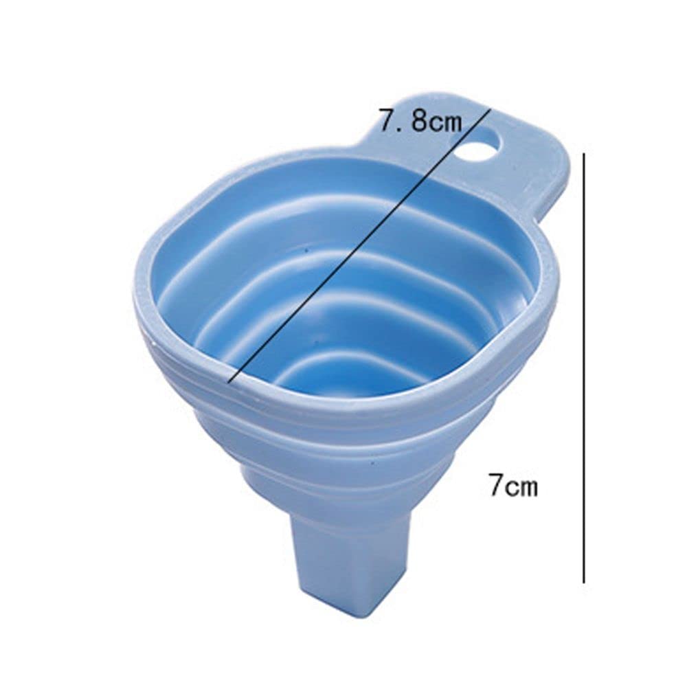 Leadigol Mini Silicone Foldable Funnel,Funnel Portable Creative Kitchen Tool Telescopic Collapsible Folding Silicone Hopper