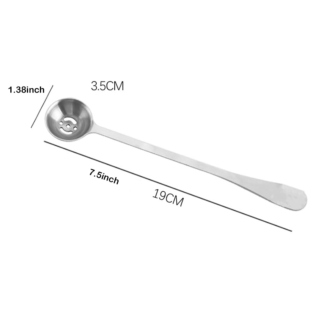 Qiuerte 2Pcs Serving Spoons With Drain Hole, Stainless Steel Olive Spoon For The Jar, Pickle Spoons For Containers Canisters 7.5