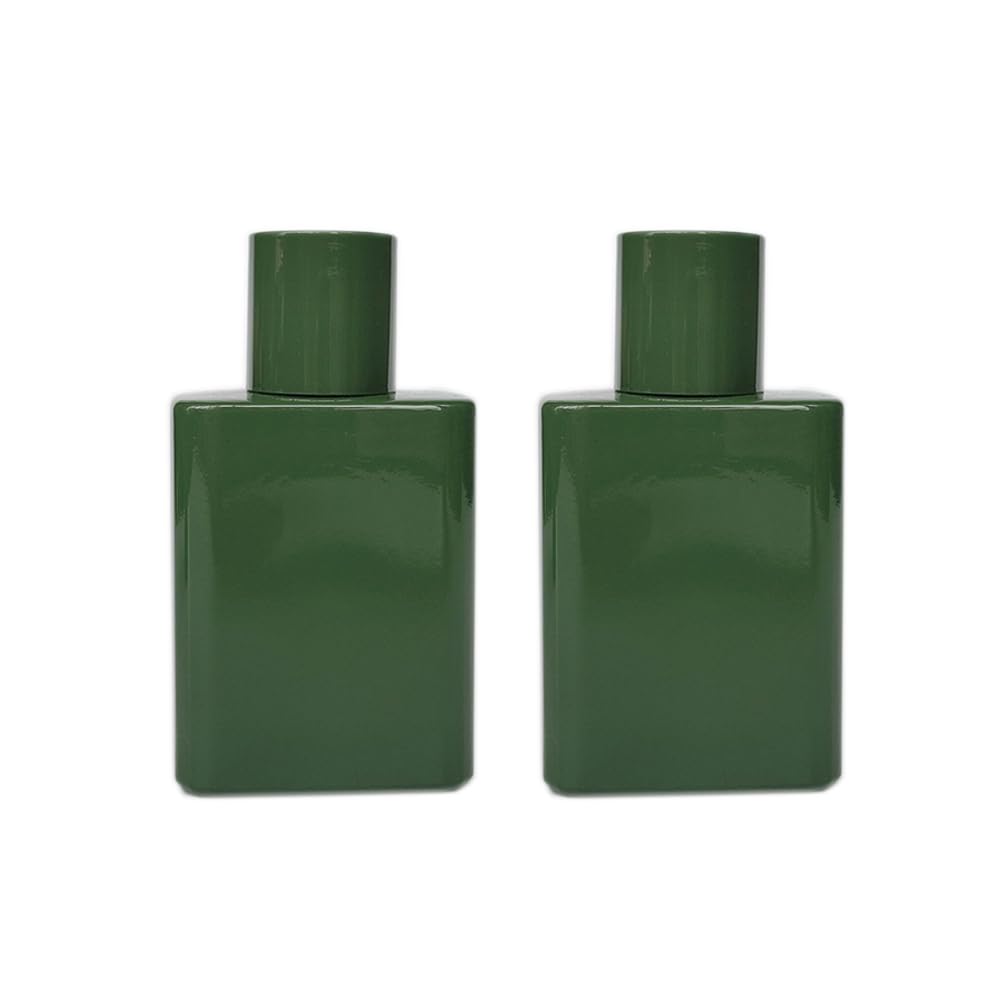 YORROR 50ml Green Glass Perfume Atomizer,Refillable Perfume Spray Bottle