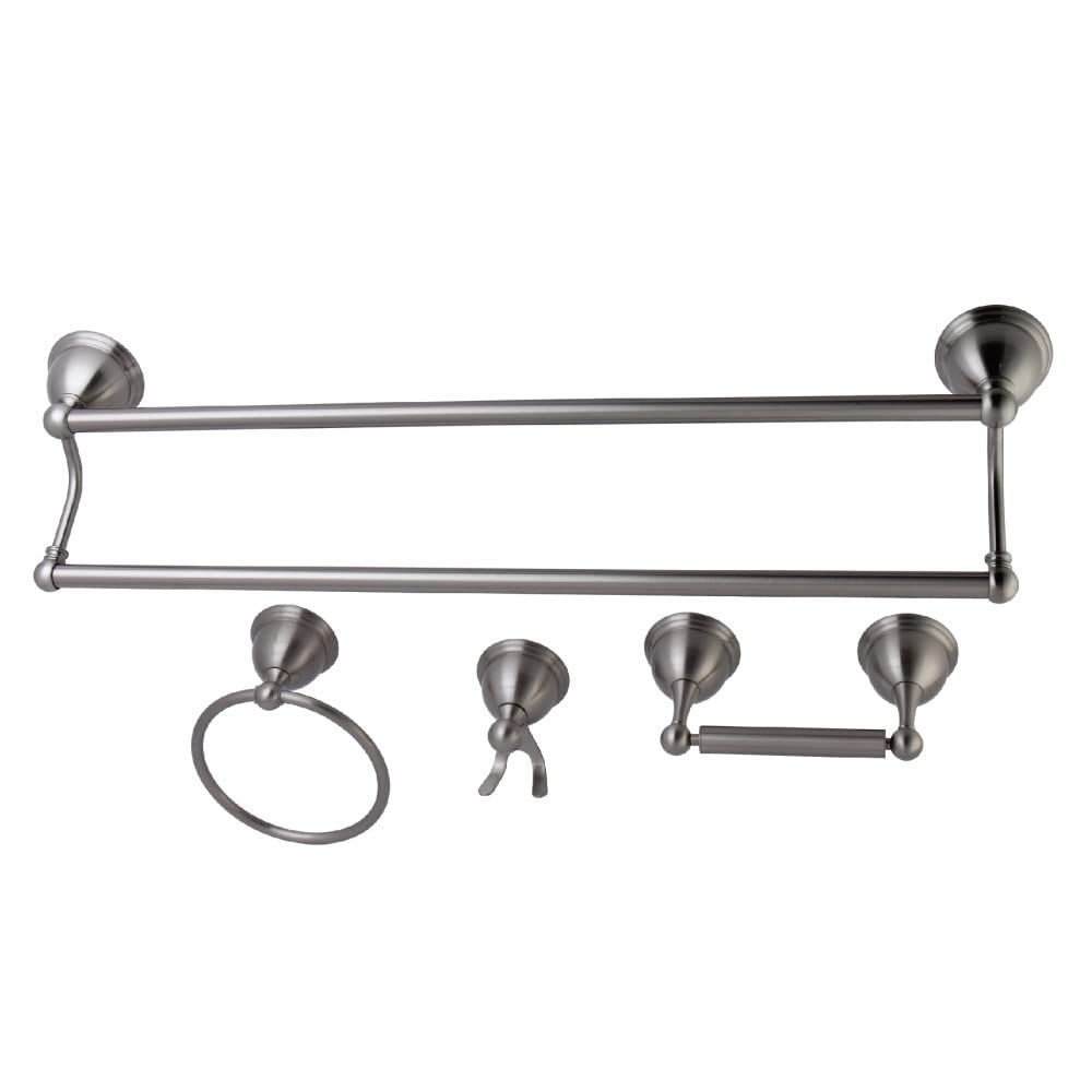 Kingston Brass Bak3963478Sn Restoration 4-Piece Bathroom Hardware, Brushed Nickel