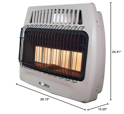 World Mktg Of America/Import Comfort Glow Gas Wall Heater, 24.41''X28.15''X10.25'', Gray
