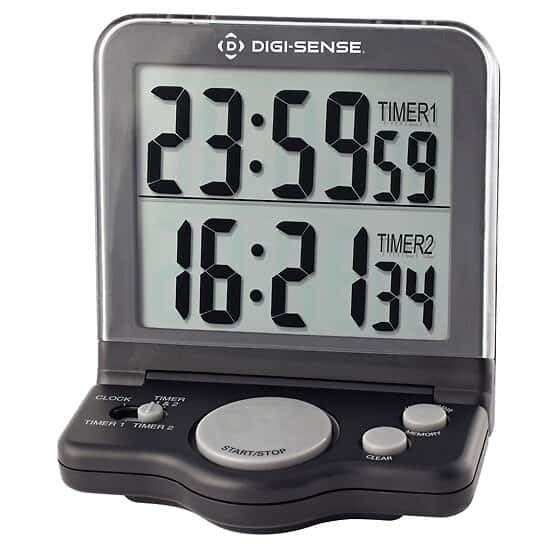 Cole-Parmer AO-94440-10 Dual-Display 2-Channel Jumbo-Digit Digital Clock/Timer